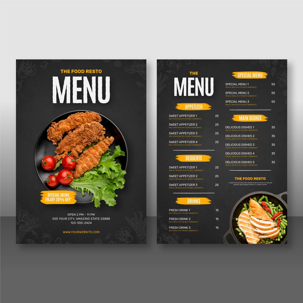 menu tv screen for my bar restaurant ads menu board menuboard
